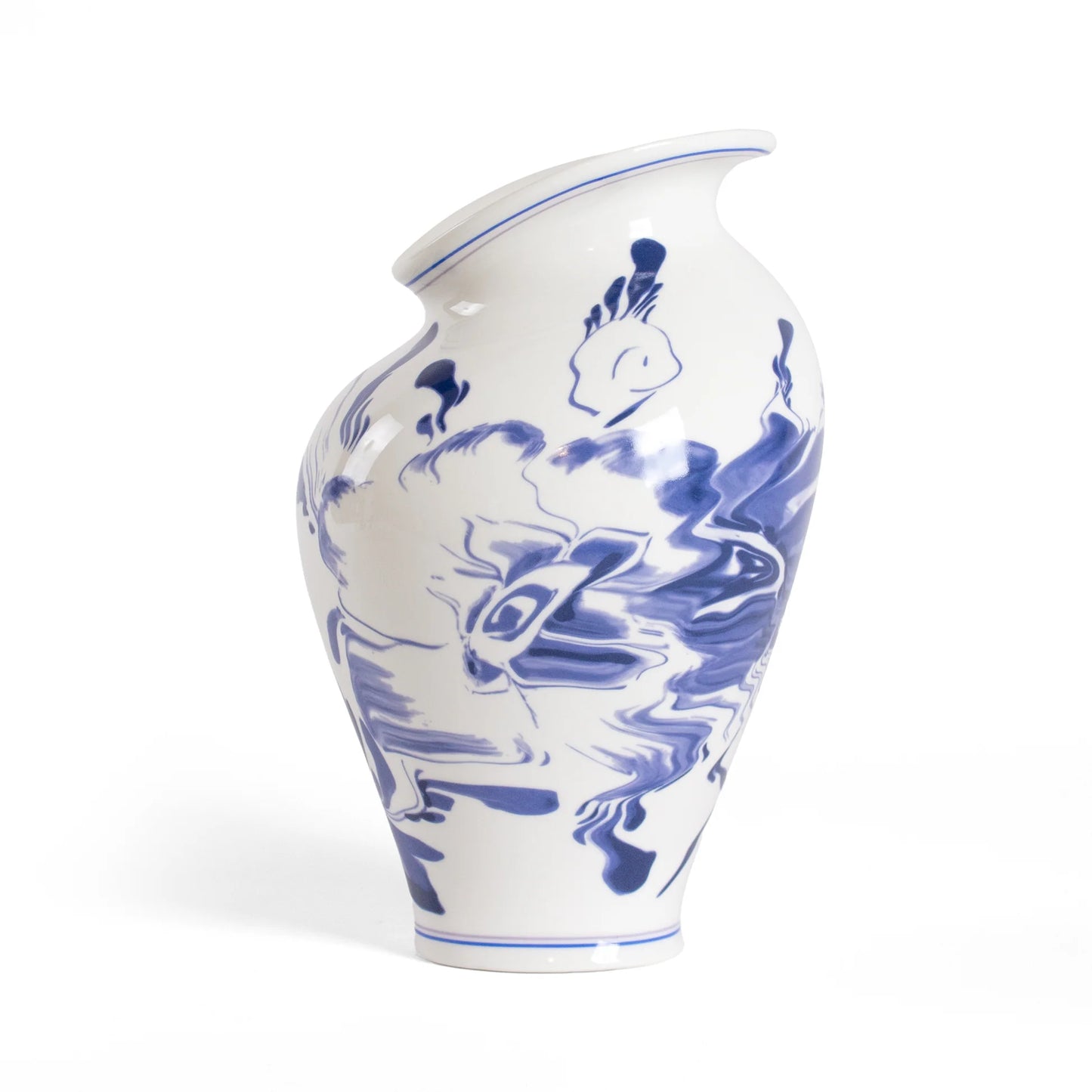 SELETTI - VASO DIESEL IN PORCELLANA CLASSIC ON ACID FLORAL DELFT