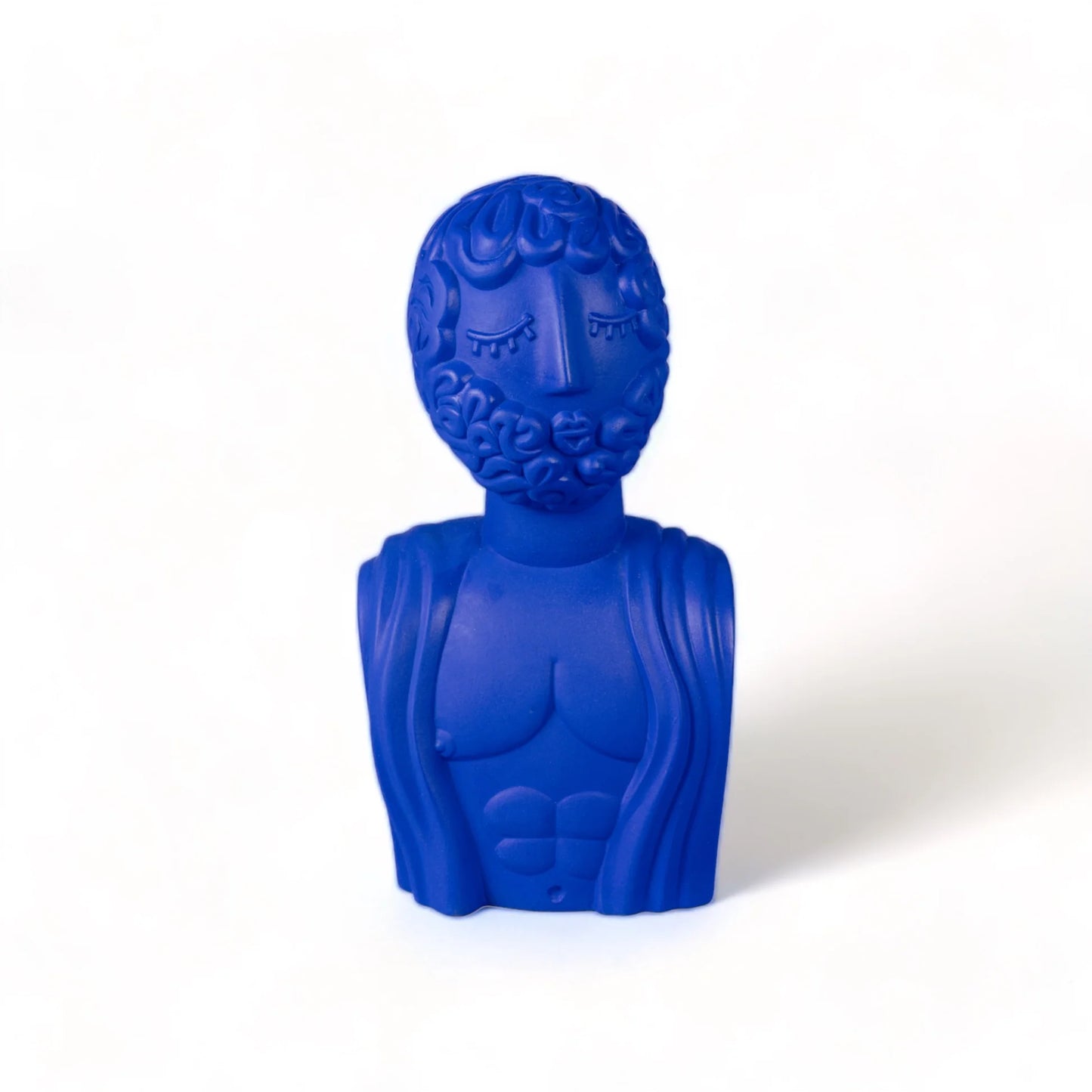BUSTO UOMO TERRACOTTA BLU MAGNA GRAECIA