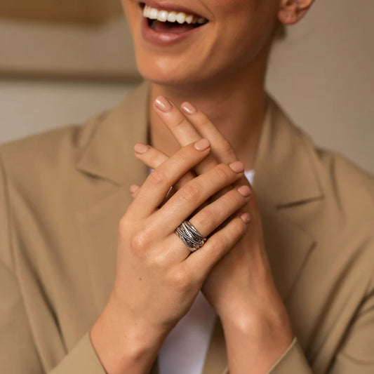 TI SENTO - ANELLO FASCIA IN ARGENTO CON ZIRCONI BIANCHI