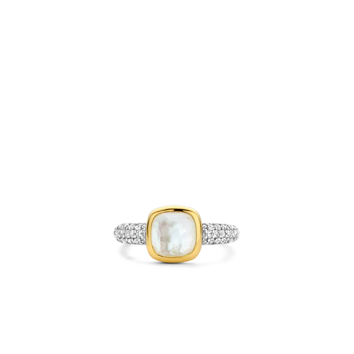 TI SENTO - ANELLO MADREPERLA E ZIRCONI