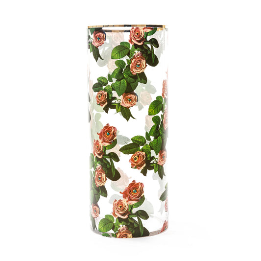 VASO IN VETRO ROSES TOILETPAPER 20X50CM
