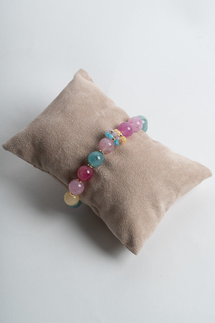 SICYLUI - BRACCIALE ELASTICO MULTICOLOR E ZIRCONI