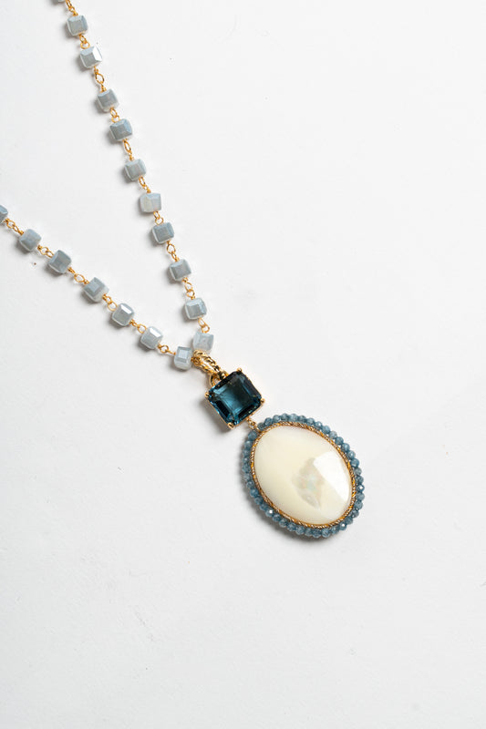 SICYLUI - NECKLACE WITH MOTHER-OF-PEARL AND AVIO CRYSTAL