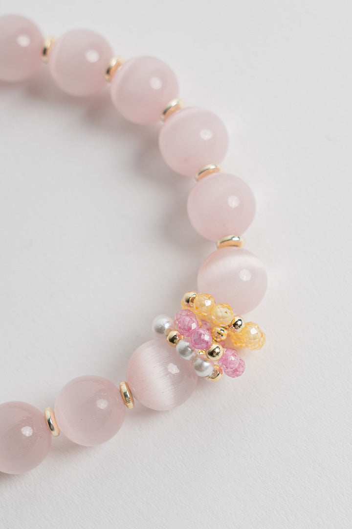 SICYLUI - BRACCIALE ELASTICO CON AGATA ROSA