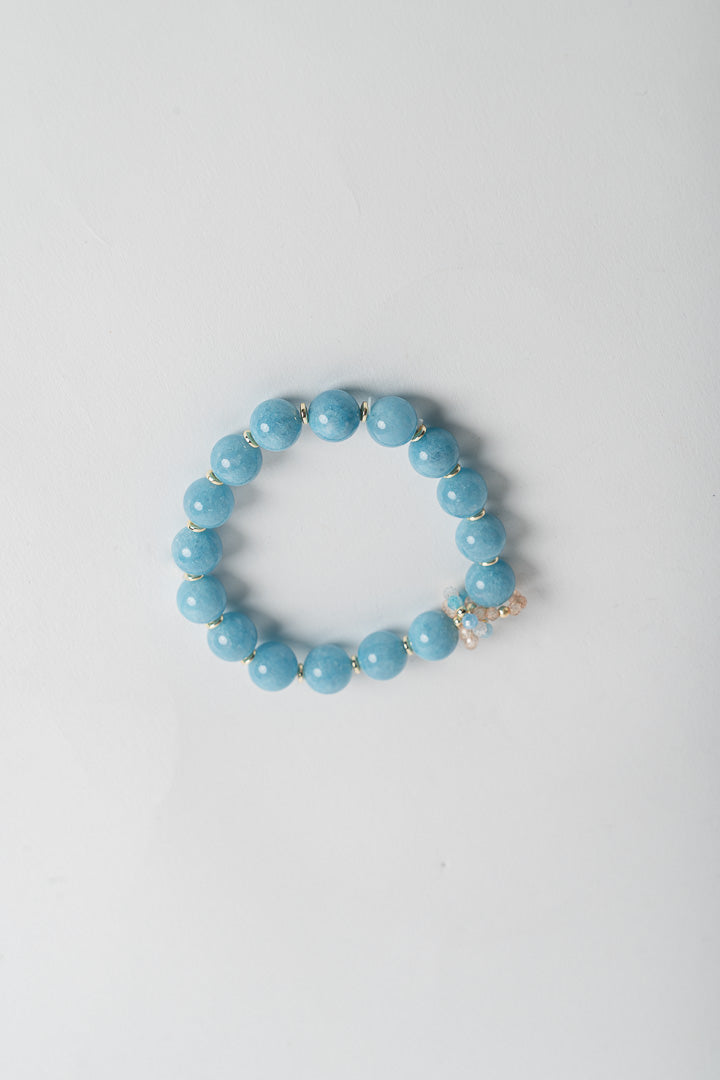 SICYLUI - ELASTIC BRACELET WITH BLUE AGATE