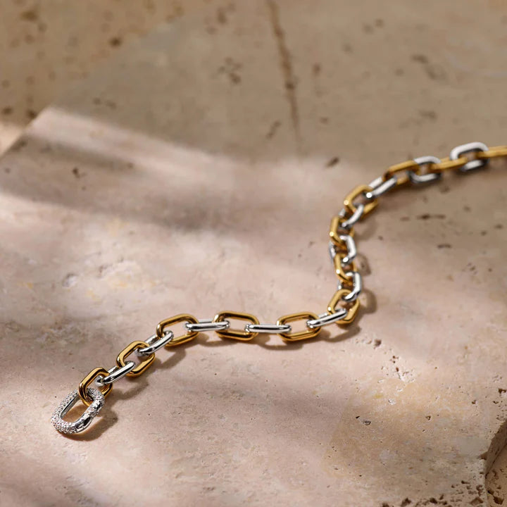 TI SENTO - BRACCIALE CATENA ARGENTO E ZIRCONI BIANCHI
