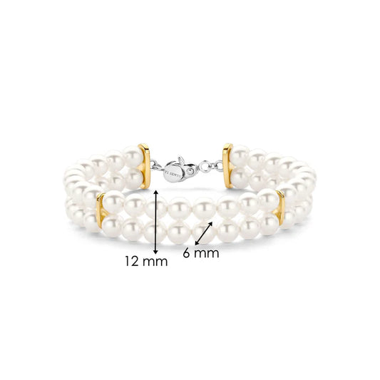 TI SENTO - BRACCIALE DOPPIO FILO DI PERLE