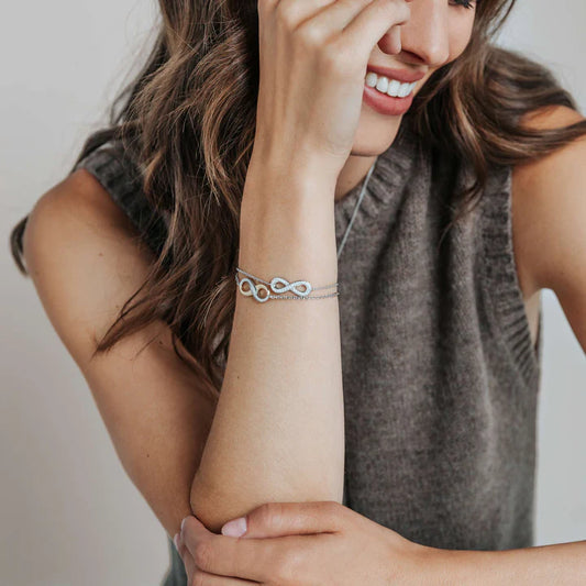 TI SENTO - BRACCIALE INFINITO ARGENTO DORATO E ZIRCONI