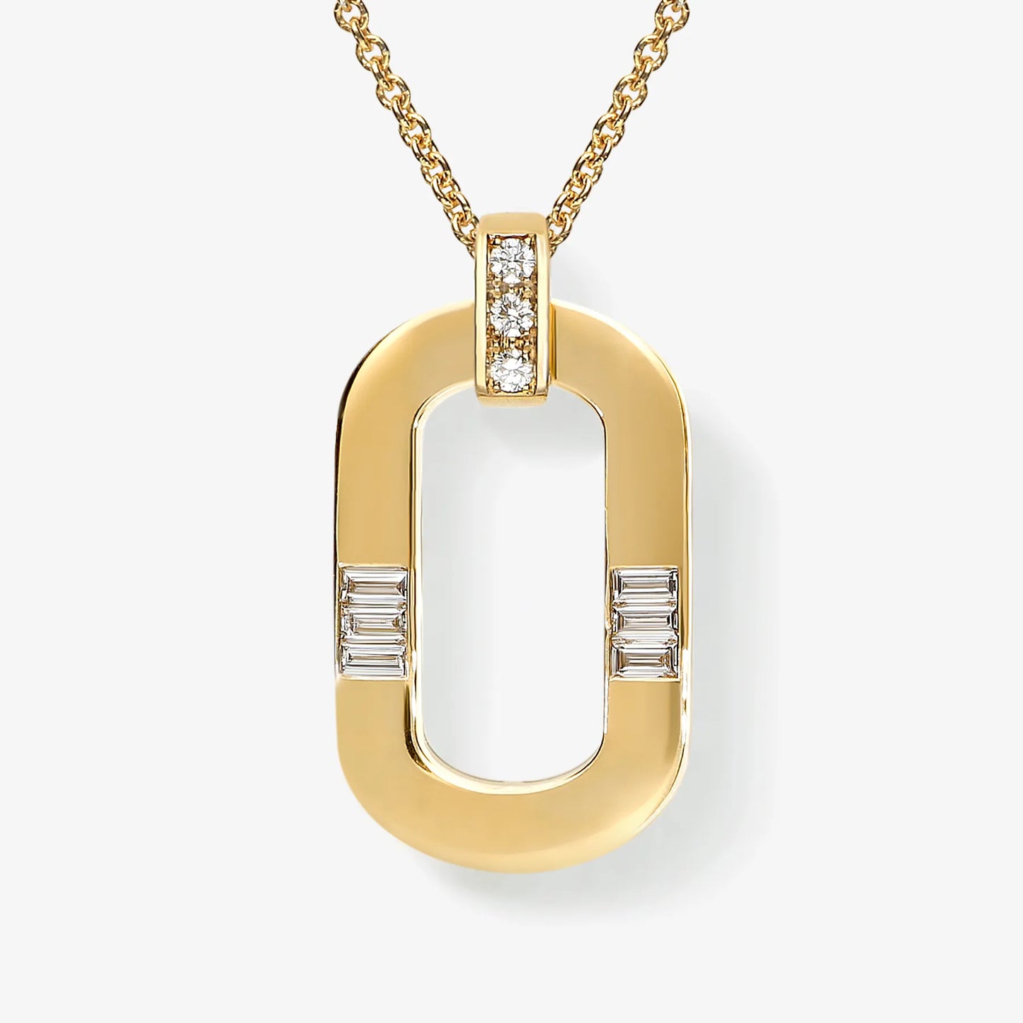 LEO PIZZO - COLLANA LOTO ORO E DIAMANTI TAGLIO BAGUETTE