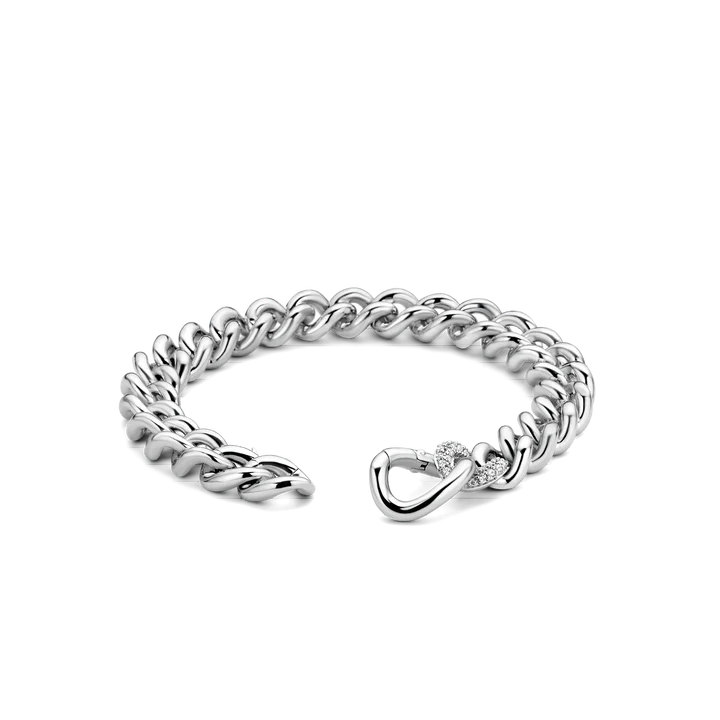 TI SENTO - BRACCIALE GROUMETTE ARGENTO CHIUSURA PAVE' DI ZIRCONI