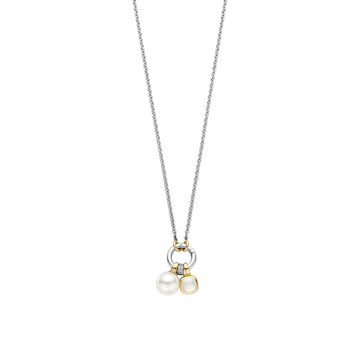 TI SENTO - COLLANA CON CHARMS PERLA E MADREPERLA