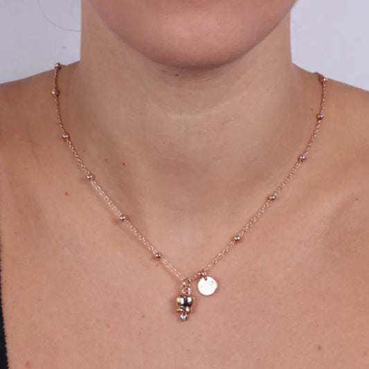 AMO CAPRI - COLLANA CON CAMPANELLA METALLO ROSE'