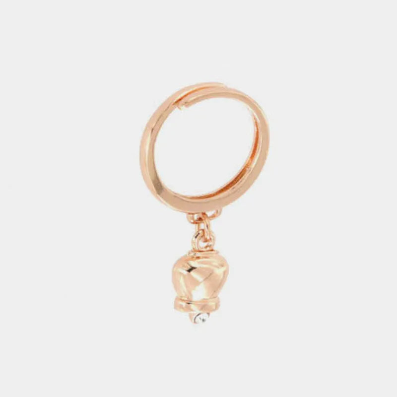 AMO CAPRI - ANELLO METALLO ROSE' CON PUNTO LUCE