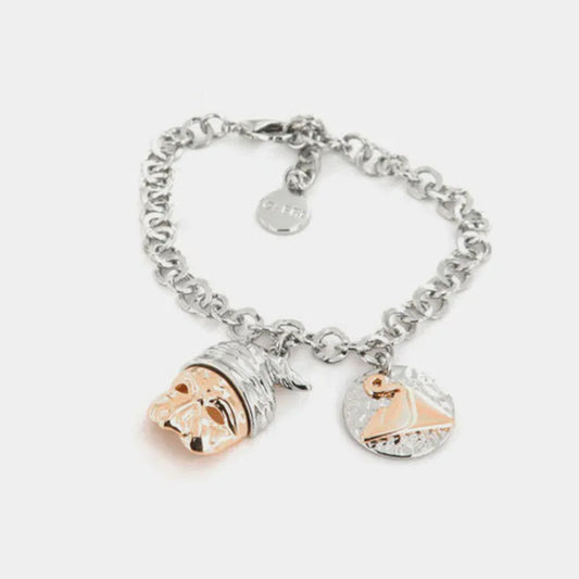 AMO NAPOLI - BRACCIALE IN METALLO MASCHERA PULCINELLA