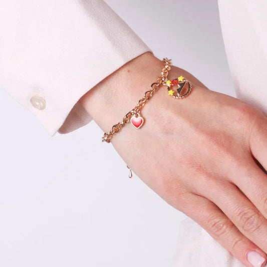 AMO NAPOLI - BRACCIALE IN METALLO CHARM VESUVIO