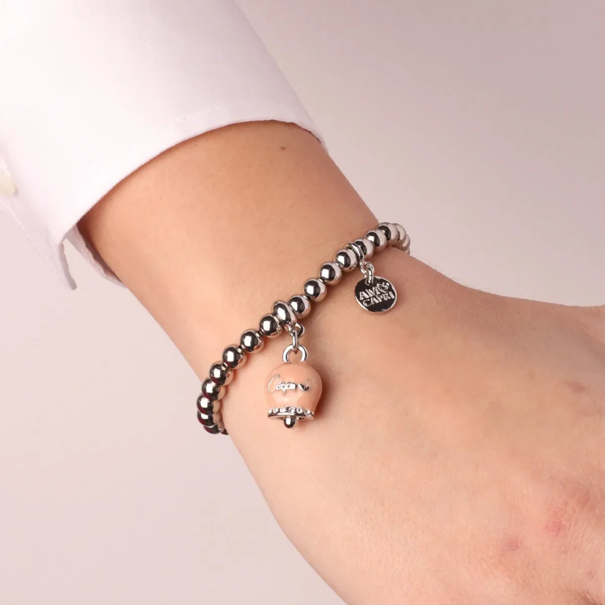 AMO CAPRI - BRACCIALE IN METALLO CON CAMPANELLA CIPRIA