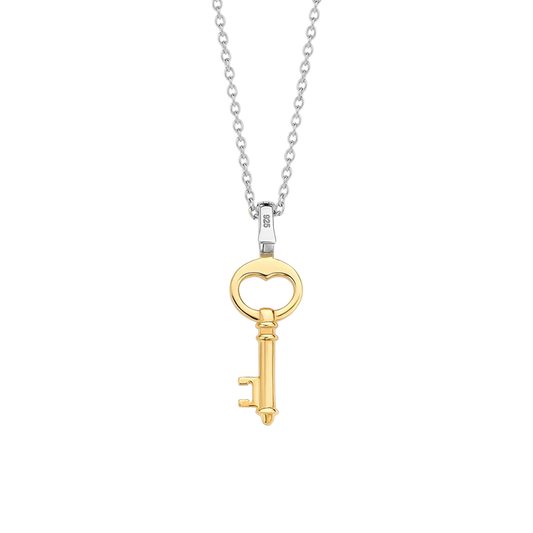 TI SENTO - COLLANA CON CHIAVE DORATA PENDENTE