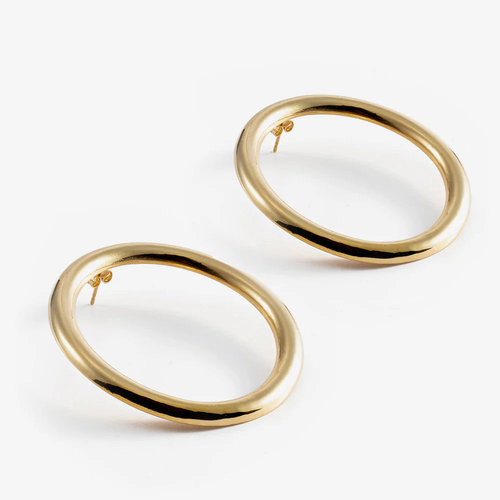 ORECCHINI CERCHIO ARGENTO DORATO