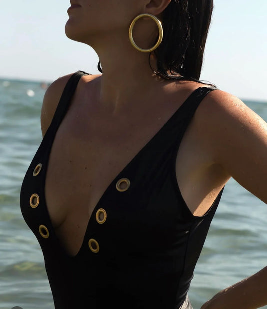 ORECCHINI CERCHIO ARGENTO DORATO