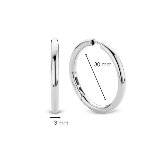 TI SENTO - ORECCHINI CERCHIO RODIO