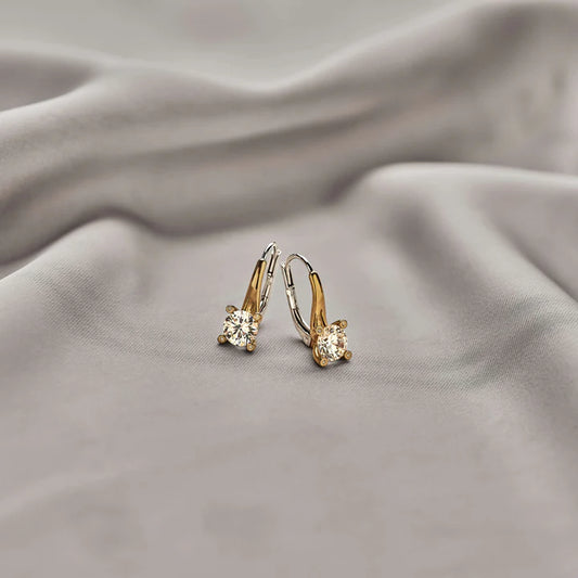 TI SENTO - ORECCHINI IN ARGENTO DORATO A LOBO PUNTO LUCE