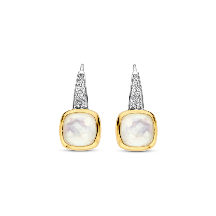 TI SENTO - ORECCHINI MADREPERLA E ZIRCONI