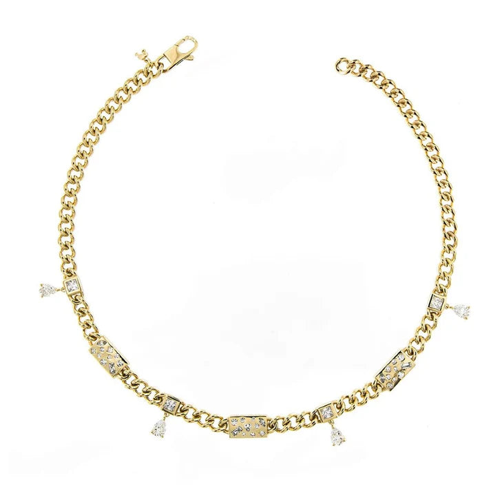 COLLANA GIROCOLLO ARGENTO DORATO CONNZIRCONI LIMITED EDITION BARBIE
