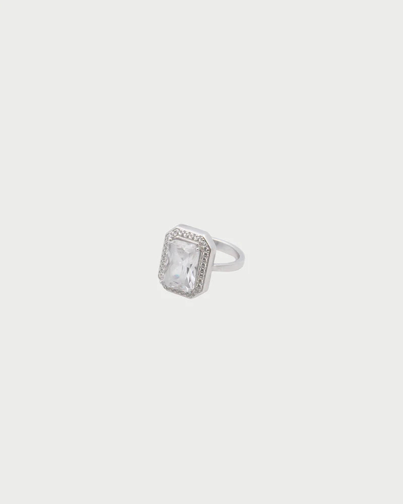 RDM - ANELLO STONE ARGENTO DORATO E ZIRCONI