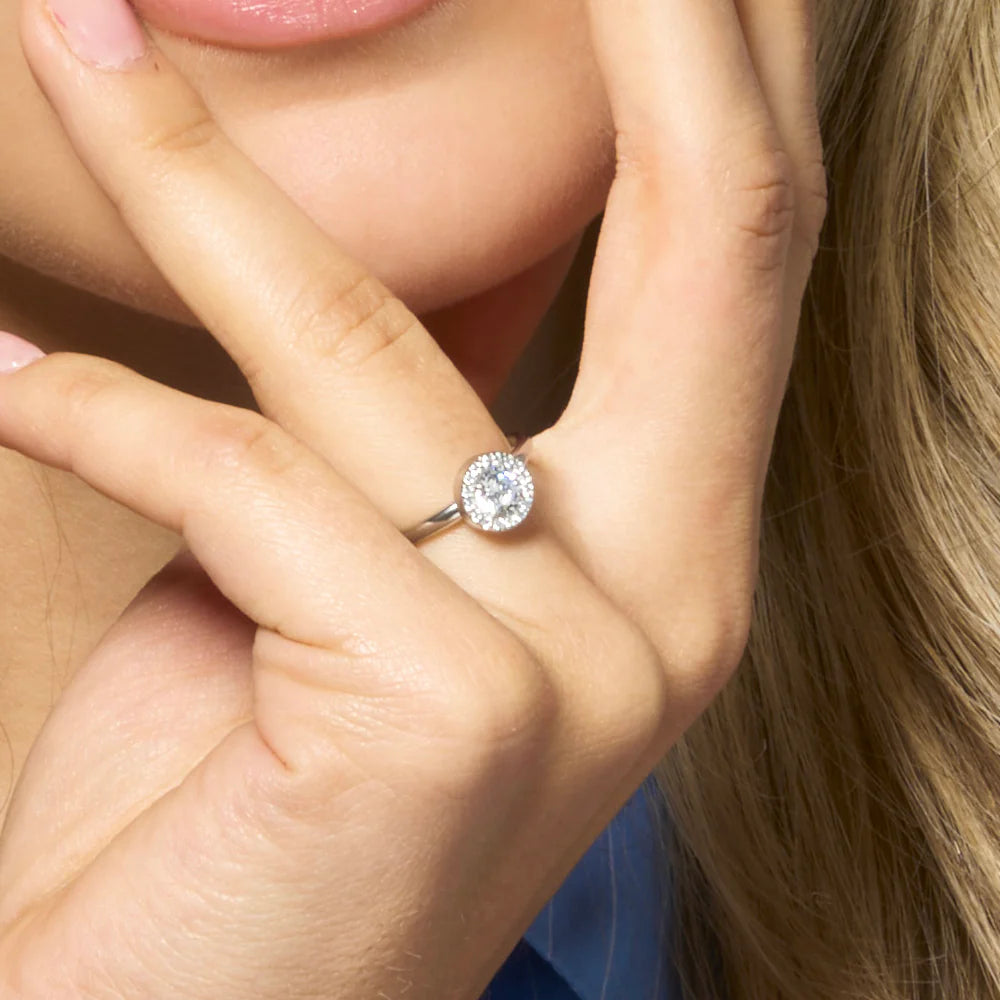 LUCA BARRA - ANELLO CON ELEMENTO CON ZIRCONI BIANCHI