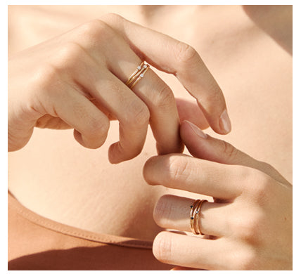 LE CARRE' - ANELLO MULTIFILI ORO GIALLO E DIAMANTI