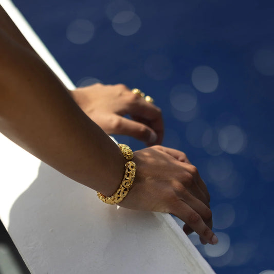 MARIAELUISA JEWELS - BRACCIALE CONTRARIE' IN ARGENTO DORATO