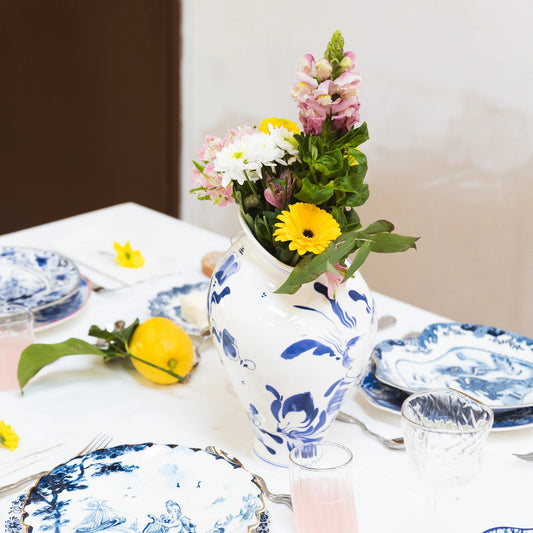 SELETTI - VASO DIESEL IN PORCELLANA CLASSIC ON ACID FLORAL DELFT