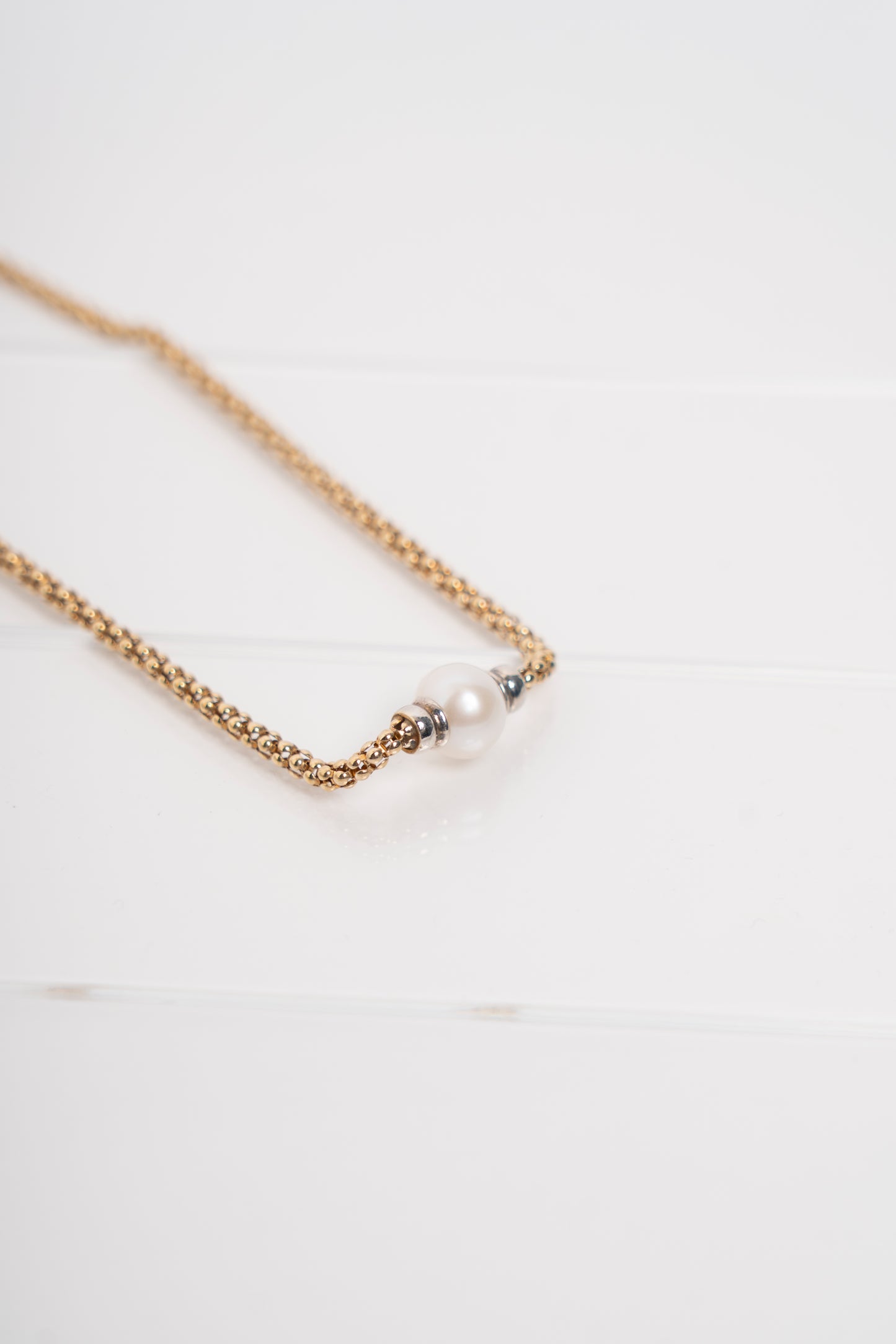 SOARA - COLLANA ARGENTO PLACCATO ORO E PERLA CENTRALE