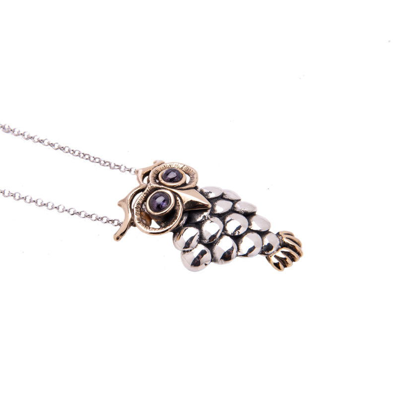 COLLANA CIONDOLO CIVETTA LAPIS