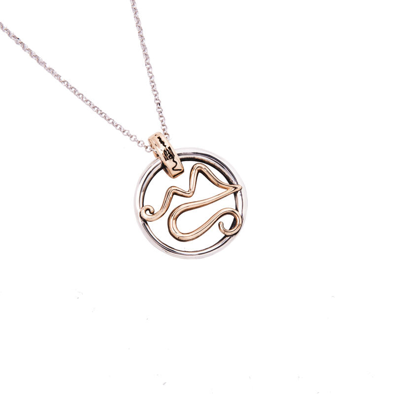 NEMORIS - COLLANA GOLFO VESUVIO ARGENTO E BRONZO PICCOLO