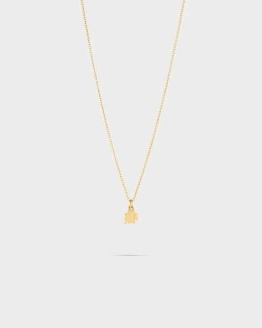 COLLANA GIROCOLLO ARGENTO DORATO PENDENTE QUADRIFOGLIO