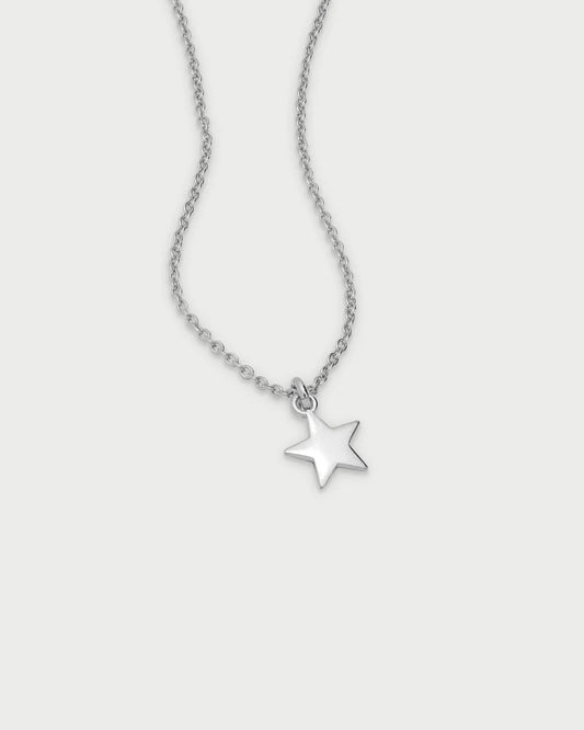 COLLANA ARGENTO RODIO PENDENTA STELLA