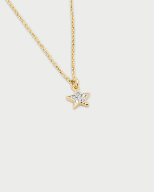 GIROCOLLO DORATO CON CIONDOLO STELLA CON ZIRCONI