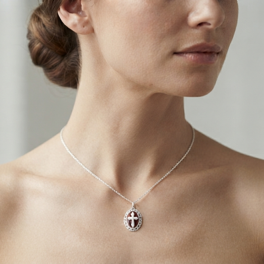 CAMEO ITALIANO - PENDENTE SACRED CON CROCE CAMEO