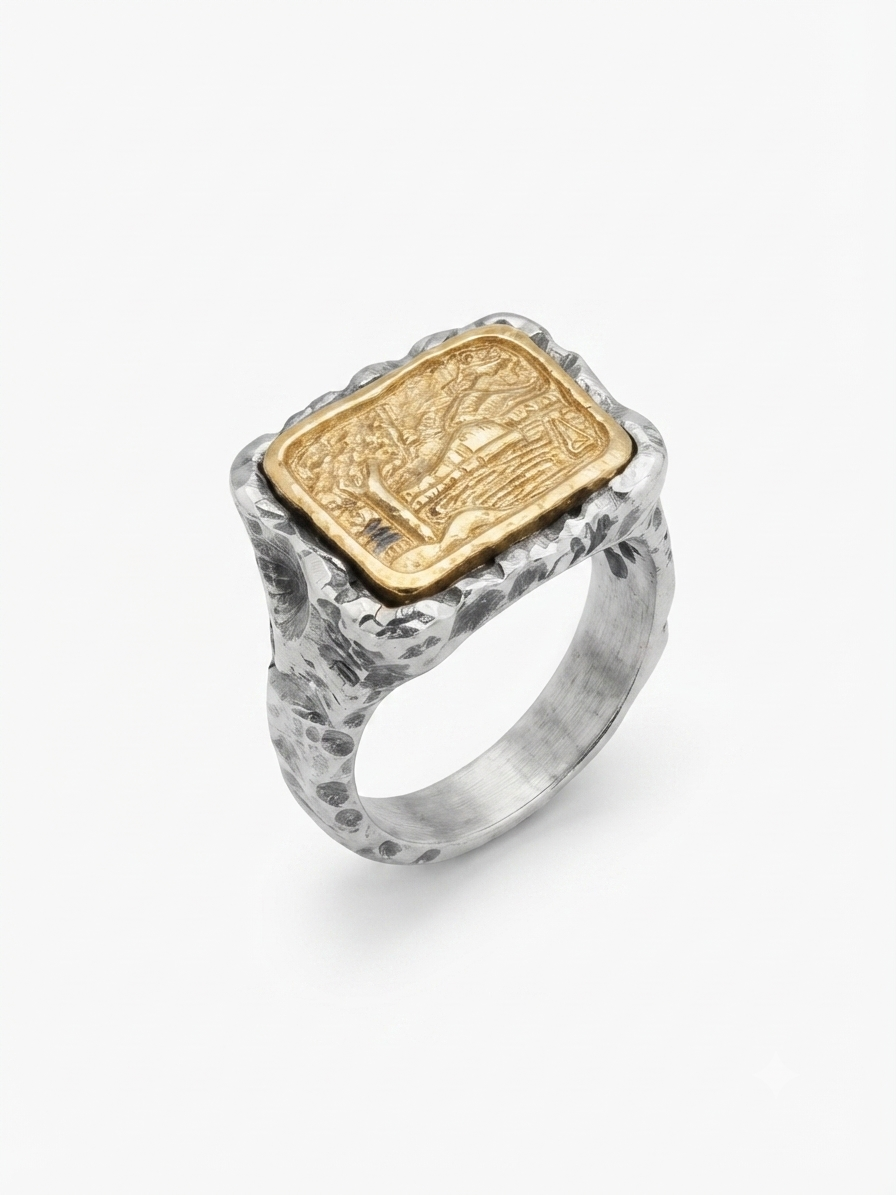 NEMORIS - ANELLO GOLFO DI NAPOLI ARGENTO E BRONZO