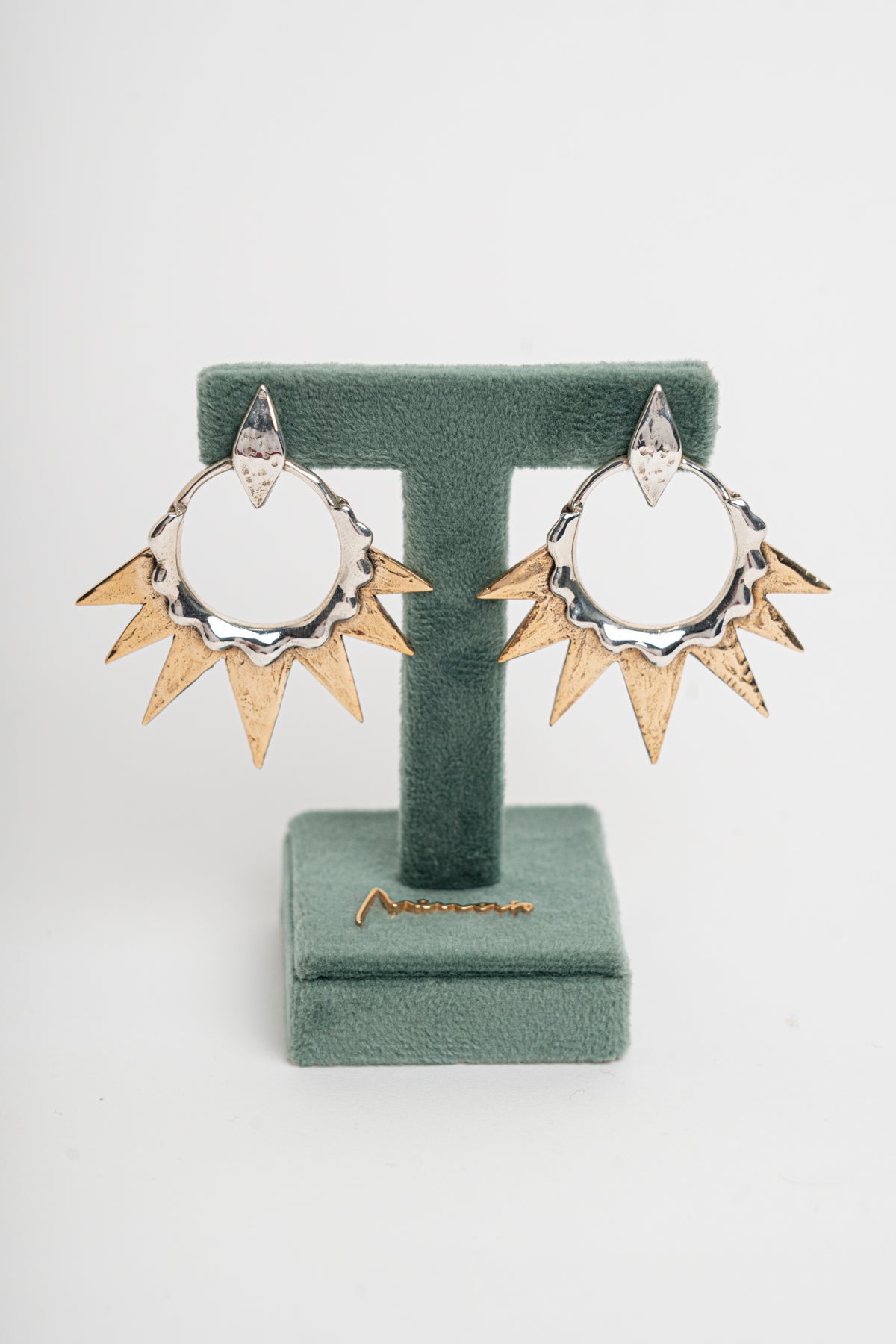 NEMORIS - ORECCHINI RAGGI IN ARGENTO E BRONZO