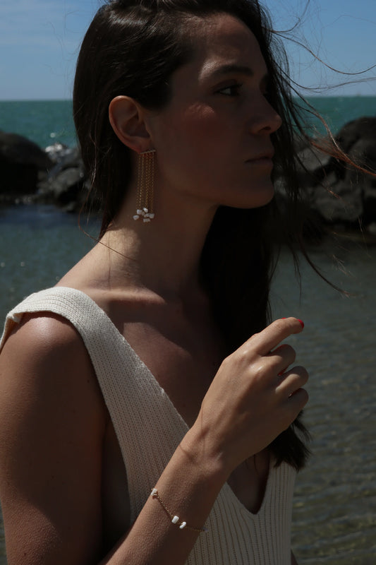 ORECCHINI FRU FRU CORALLO BIANCO