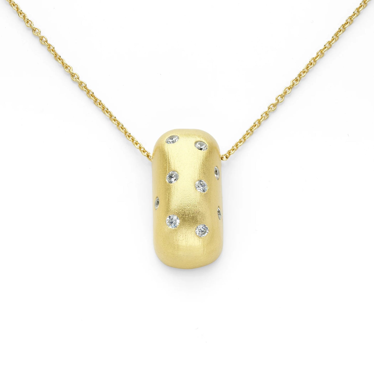 COLLANA CON CIONDOLO ARGENTO DORATO E ZIRCONI