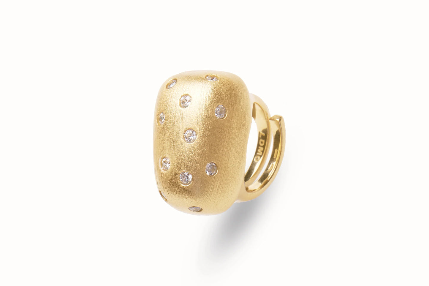 ANELLO ARGENTO DORATO E ZIRCONI