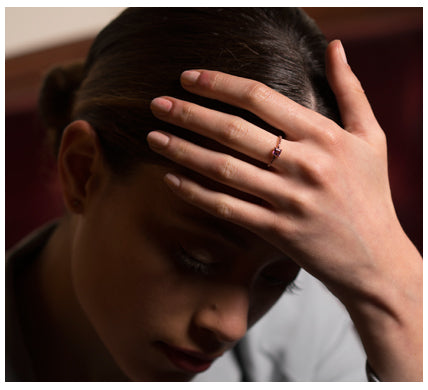 LE CARRE' - ANELLO ORO ROSE' CON AMETISTA E DIAMANTI