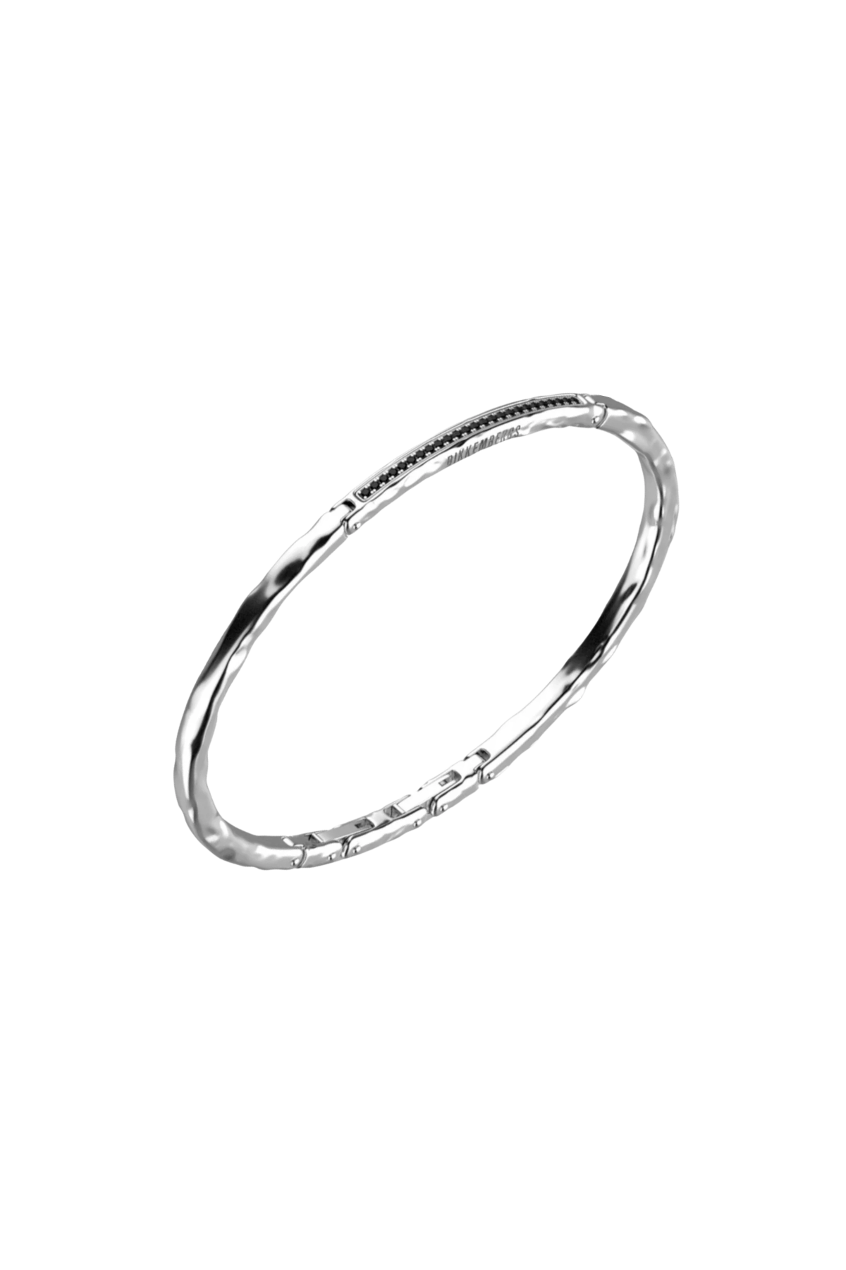 BIKKEMBERGS - BRACCIALE IN ACCIAIO SEMIRIGIDO MARTELLATO