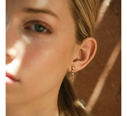 LE CARRE' - ORECCHINI ORO GIALLO PENDENTI A PALLINE