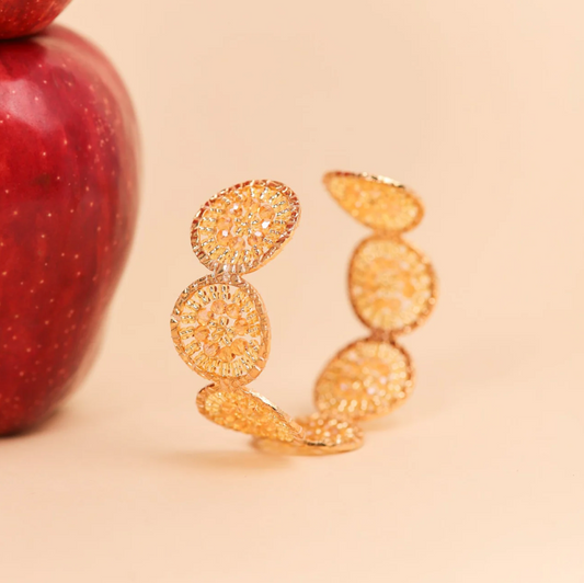 SANTIBE' - MARINA BRACELET IN GOLD-PLATED BRASS AND ZIRCONS