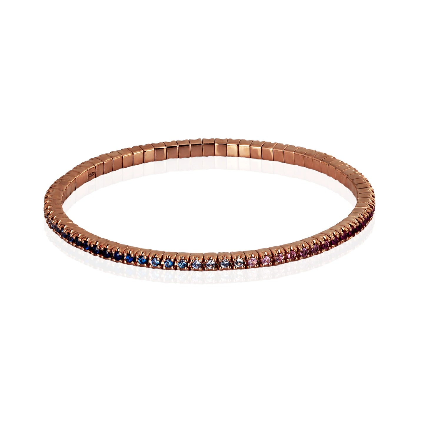 MANO J - TENNIS ELASTICO RAINBOW ORO ROSE' E ZAFFIRI COLORATI