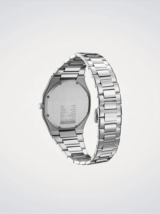 D1 MILANO - GROOVY SILVER ULTRA THIN 39 MM